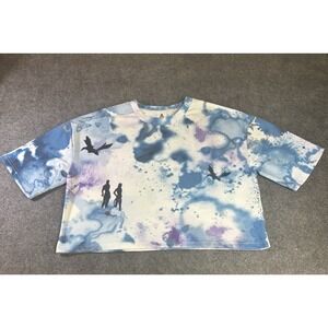 Women's Avatar Tie Dye Oversized Crop T-Shirt Graphic Size Large.   A11